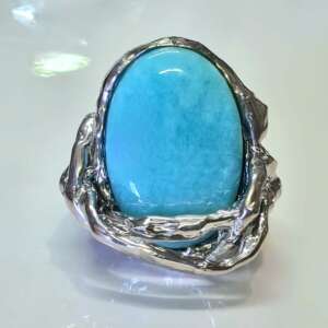 Anello Scultura con Amazzonite