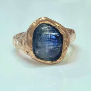 Anello Scultura con Cianite