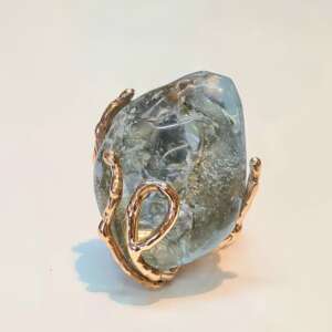 Anello Scultura con Topazio