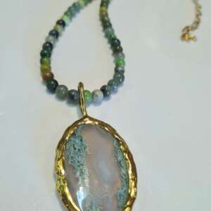 Collana con ciondolo Agata Muschiata
