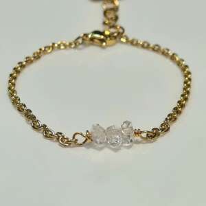 Braccialetto con tre diamantini di Herkimer